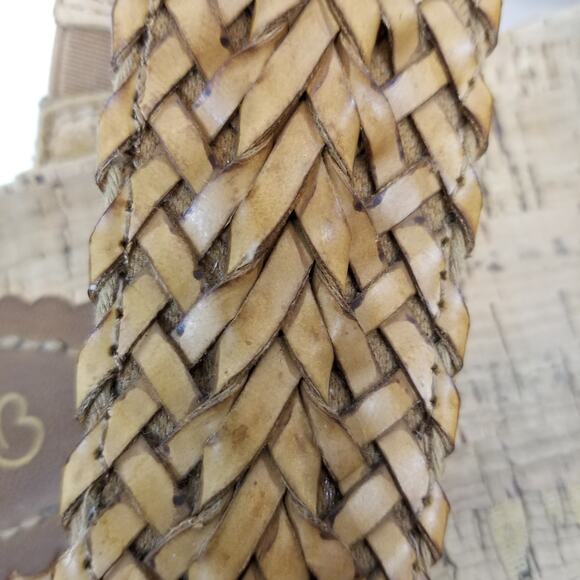 Baretraps Deanne Women's Faux Leather Woven Braided Slides Sandals Brown 9.5 - Picture 4 of 9